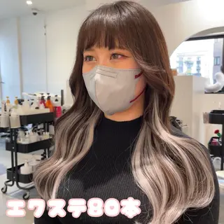 ロング カラー MOE🐈⬛🎀 エクステ/ワンホンのヘアスタイル