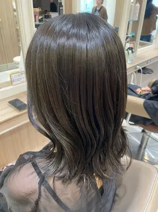 ミディアム カラー ヘアアレンジ 韓国ヘアメイク🎀/ 縮毛矯正✨山本媛香のヘアスタイル