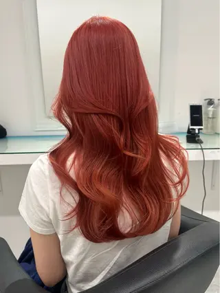 ロング カラー トレンド暖色ヘア🍒 miu🍒のヘアスタイル