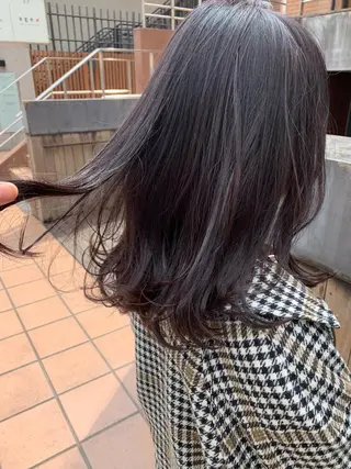 セミロング カラー パーマ ヘアアレンジ 松田 亮葉のヘアスタイル