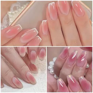 ネイル モチの良さ◉ フィルインネイル♡のネイルデザイン