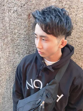 ショート カラー パーマ ヘアアレンジ メンズ ちこ .のヘアスタイル