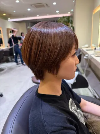 ショート 大山杏奈/ショート ボブ/カットモデルのヘアスタイル