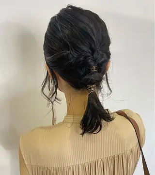 ミディアム カラー ヘアアレンジ 田谷 夏生のヘアスタイル