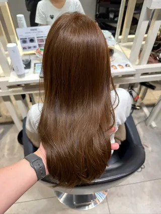 ロング 恵比寿韓国レイヤー× 艶透明感カラー大場のヘアスタイル