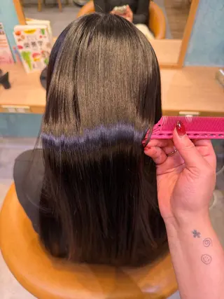 ロング ♥️ブリーチなしW/ カラー/優希/大宮のヘアスタイル