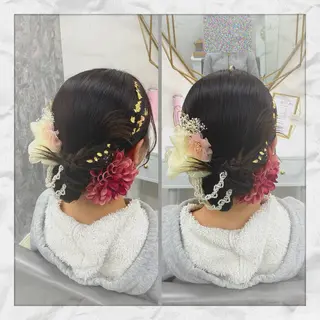 セミロング ヘアアレンジ ヘアセット/着付け 𓇼 まつもと𓇼のその他イメージ