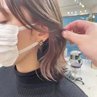 ミディアム カラー 似合わせカット ショートボブ🦋廣瀬のヘアスタイル