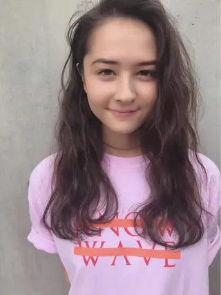 ロング カラー パーマ ヘアアレンジ キッズ ネイル マツエク・マツパ 🌈髪質改善🉐割✨ 🌻“ever”🌻のヘアスタイル