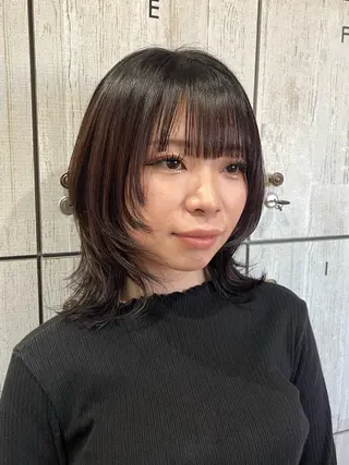 ミディアム ♡ナナコ♡ レイヤー /ブリーチ/艶髪のヘアスタイル