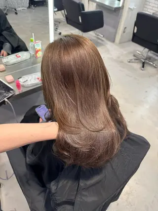 セミロング カラー 艶カラー♡クール トレンドヘア♡アユミのヘアスタイル
