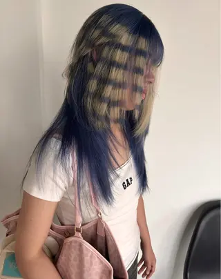 ロング カラー 🧡梅田ハイトーン カラー🧡runaのヘアスタイル