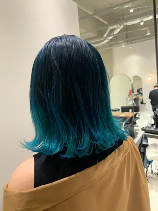 ミディアム カラー 色落ちまでキレイに！ ！女性サロンのヘアスタイル