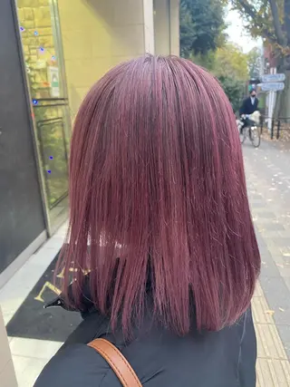 ミディアム カラー ヘアアレンジ TSUNA 🌙 Lim 五反田のマツエク・マツパデザイン