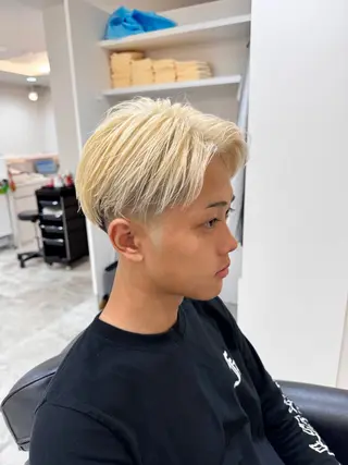 ショート カラー メンズ メンズ美容師/ フェザー/池戸晴也のヘアスタイル