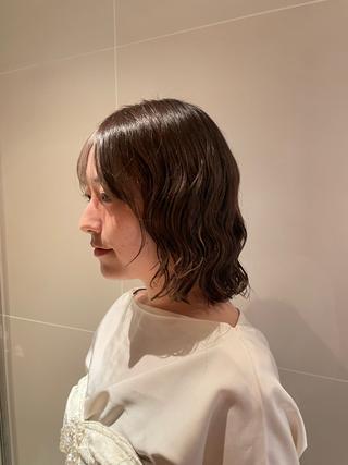 ミディアム パーマ レイヤー/縮毛矯正 🪄chihiroのヘアスタイル