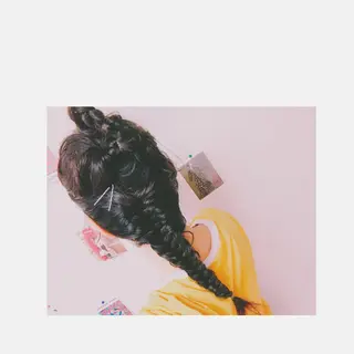 セミロング パーマ ヘアアレンジ くるくるパーマ aikoのヘアスタイル