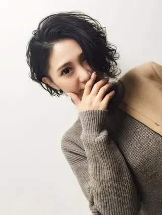 ミディアム カラー パーマ ヘアアレンジ 吉川 宙翔のヘアスタイル