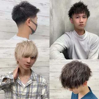 ショート カラー パーマ メンズ FAAM Tsuneのヘアスタイル