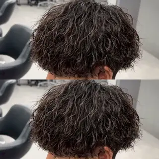 ショート パーマ メンズ 山﨑 結太のヘアスタイル