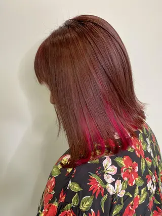 ミディアム カラー ヘアアレンジ 【艶髪×韓国風】 毛流れ職人 RYOのヘアスタイル