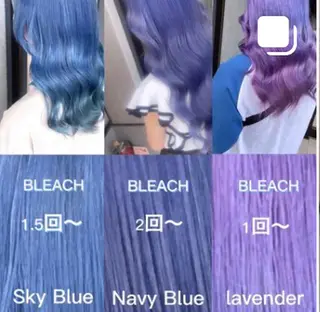 セミロング カラー 町田ブリーチ特化 MANATOのヘアスタイル