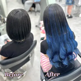 ヘアメ🎀ハイトーン 🩵エクステ🪄しほのヘアスタイル