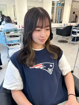 ロング カラー NANO/ ブリーチ×レイヤーのヘアスタイル