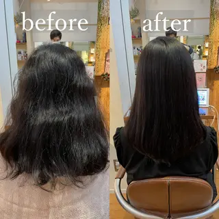 セミロング カラー 髪質改善✨自由が丘 札辻 拓未のヘアスタイル