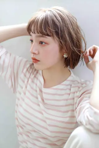 ショート カラー パーマ ヘアケア特化型サロン newi 京橋のヘアスタイル