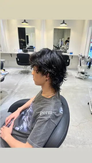 パーマ メンズ レイヤーカット 甲子園口 RINのヘアスタイル