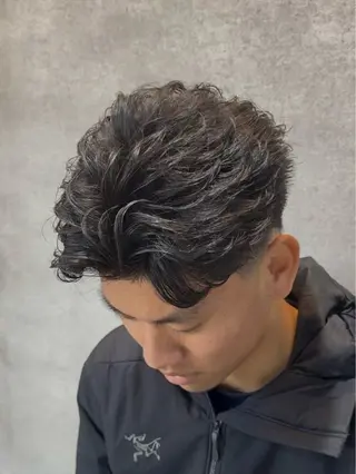 ショート パーマ メンズ メンズパーマカット 達人/涼のヘアスタイル