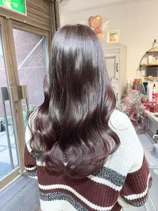 ロング カラー 髪質改善で 憧れの潤艶美髪にのヘアスタイル