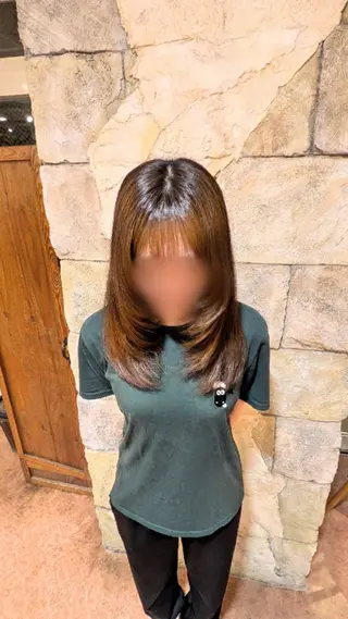セミロング 梅原 瑞雪のヘアスタイル
