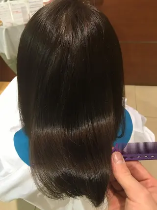 セミロング コテ巻き風パーマ/ 髪質改善/河島恭平のヘアスタイル