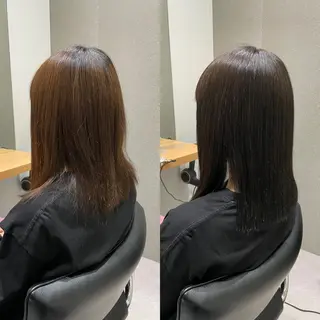 セミロング カラー 髪質改善ヘアケア 艶髪特化/上田のヘアスタイル