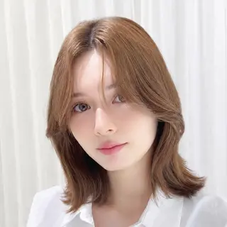 ミディアム yuna 💕ボブ ・透明感カラー💕のヘアスタイル