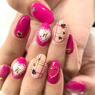 ネイル 渋谷／チップ長さ出し 👑アプレgel-xのネイルデザイン