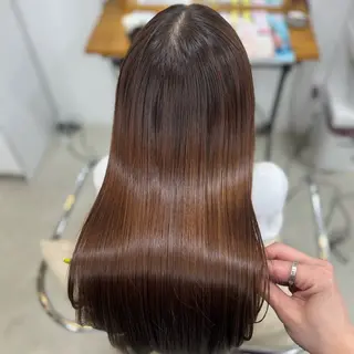 ロング 田島拓海 ボブカット暖色カラーのヘアスタイル