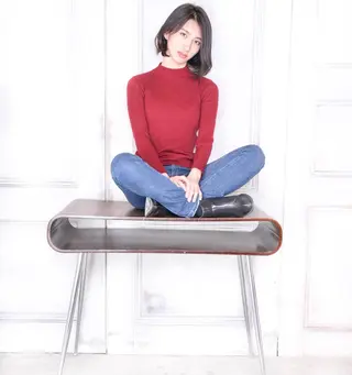 ミディアム きよかず キヨカズのヘアスタイル