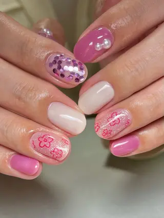 ネイル tsumeya ゆるかわ手描きネイルのネイルデザイン