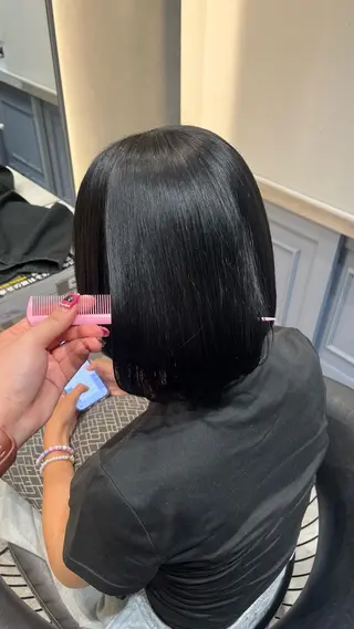 ショート カラー 🎀リ お🎀 カット/縮毛矯正のヘアスタイル