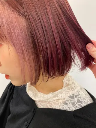 ショート カラー 暖色/ブリーチカラー 🎀 M i k uのヘアスタイル