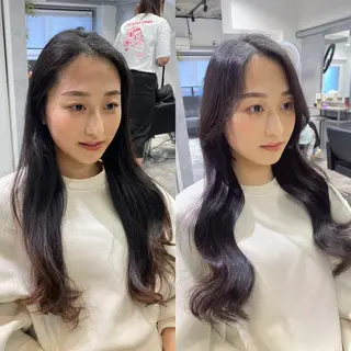 ロング カラー 透明感カラー🇰🇷 レイヤー✨桑原　研太のヘアスタイル