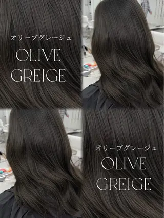セミロング 透明感カラー🩶 ×小顔カット難波のヘアスタイル