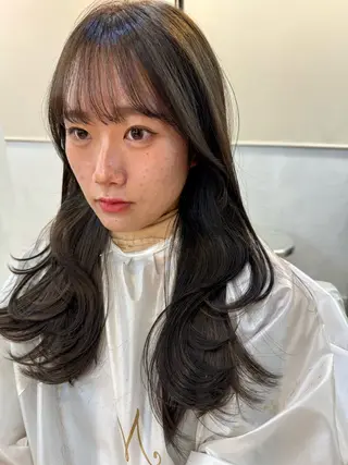 ロング レイヤー×縮毛矯正 中屋光貴のヘアスタイル
