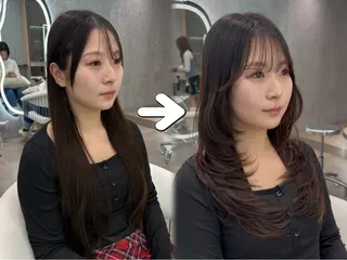 ロング カラー ヘアアレンジ 大宮縮毛矯正🩵 レイヤー 佐藤和のヘアスタイル