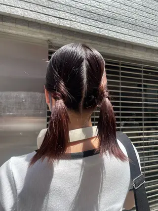 ミディアム カラー 北山 夢菜のヘアスタイル