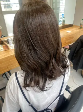 セミロング カラー misa🫧ナチュラ ル縮毛矯正/髪質改善のヘアスタイル