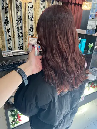ロング カラー グレージュ達人/赤み 消し/ブリーチ/岩崎のヘアスタイル